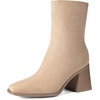 image:imageDREAM PAIRS Womens Square Toe Ankle BootsNude