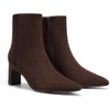image:imageDREAM PAIRS Womens Square Toe Block Heel Ankle BootsBrown