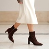 image:imageDREAM PAIRS Womens Square Toe Block Heel Ankle BootsBrown