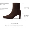image:imageDREAM PAIRS Womens Square Toe Block Heel Ankle BootsBrown