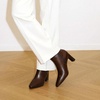 image:imageDREAM PAIRS Womens Square Toe Block Heel Ankle BootsChocolate
