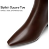 image:imageDREAM PAIRS Womens Square Toe Block Heel Ankle BootsChocolate
