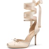 image:imageDREAM PAIRS Womens Ballet High Heels Closed Toe PumpsNude