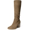 image:imageDREAM PAIRS Womens Slouchy KneeHigh Chunky Heel BootsKhaki