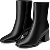 image:imageDREAM PAIRS Womens Square Toe Ankle BootsBlack