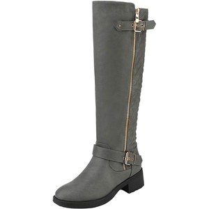 image:imageDREAM PAIRS Womens Knee High Boots Wide Calf Tall BootsGrey