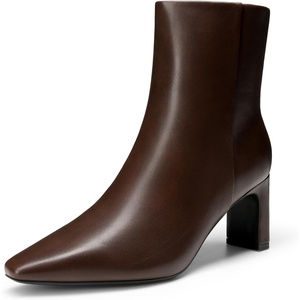 image:imageDREAM PAIRS Womens Square Toe Block Heel Ankle BootsChocolate