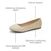 image:imageDREAM PAIRS Ballet Flats for Women Rhinestone Round Toe SlipOn Dressy Comfortable Shoes for Wedding Formal Prom Daily WorkGold