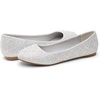 image:imageDREAM PAIRS Ballet Flats for Women Rhinestone Round Toe SlipOn Dressy Comfortable Shoes for Wedding Formal Prom Daily WorkSilver
