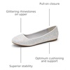 image:imageDREAM PAIRS Ballet Flats for Women Rhinestone Round Toe SlipOn Dressy Comfortable Shoes for Wedding Formal Prom Daily WorkSilver