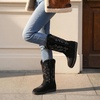 image:imageDREAM PAIRS Cowboy Boots for Women Western Winter BootsBlack