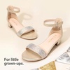 image:imageDREAM PAIRS Girls Sandals Low Heel Dress PumpsGold
