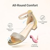 image:imageDREAM PAIRS Girls Sandals Low Heel Dress PumpsGoldglitter