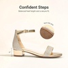 image:imageDREAM PAIRS Girls Sandals Low Heel Dress PumpsGoldglitter