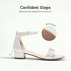 image:imageDREAM PAIRS Girls Sandals Low Heel Dress PumpsSilver