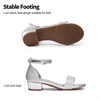 image:imageDREAM PAIRS Girls Sandals Low Heel Dress PumpsSilverglitter
