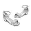 image:imageDREAM PAIRS Girls Sandals Low Heel Dress PumpsSilverglitter