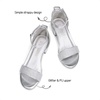 image:imageDREAM PAIRS Girls Sandals Low Heel Dress PumpsSilverglitter