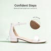 image:imageDREAM PAIRS Girls Sandals Low Heel Dress PumpsWhite