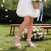image:imageDREAM PAIRS Girls Sandals Low Heel Dress PumpsWhite