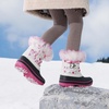 image:imageDREAM PAIRS Girls Snow Waterproof Winter BootsWhiteFuchsia