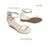 image:imageDREAM PAIRS Girls Wedge Platform SandalsIvory
