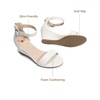 image:imageDREAM PAIRS Girls Wedge Platform SandalsWhite
