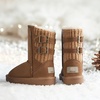 image:imageDREAM PAIRS Girls Winter Boots Kids Snow ShoesChesnut