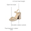image:imageDREAM PAIRS Heels for Women Block Chunky Platform SandalGoldglitter