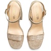 image:imageDREAM PAIRS Heels for Women Block Chunky Platform SandalGoldglitter
