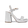 image:imageDREAM PAIRS Heels for Women Block Chunky Platform SandalSilverglitter