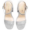 image:imageDREAM PAIRS Heels for Women Block Chunky Platform SandalSilverglitter