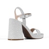 image:imageDREAM PAIRS Heels for Women Block Chunky Platform SandalSilverglitter