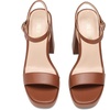 image:imageDREAM PAIRS Heels for Women Block Chunky Platform SandalTan