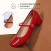 image:imageDREAM PAIRS Women Mary Jane Comfortable Arch Support Dress HeelsRed