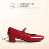 image:imageDREAM PAIRS Women Mary Jane Comfortable Arch Support Dress HeelsRed
