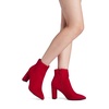 image:imageDREAM PAIRS Womens Chunky Heel Ankle BootiesRed