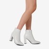 image:imageDREAM PAIRS Womens Chunky Heel Ankle BootiesWhiteStonePu