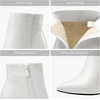 image:imageDREAM PAIRS Womens Chunky Heel Ankle BootiesWhiteStonePu