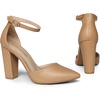 image:imageDREAM PAIRS Womens Coco High Heels Chunky PumpsNudePu