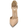 image:imageDREAM PAIRS Womens Coco High Heels Chunky PumpsNudeSuede