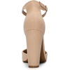 image:imageDREAM PAIRS Womens Coco High Heels Chunky PumpsNudeSuede