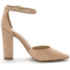 image:imageDREAM PAIRS Womens Coco High Heels Chunky PumpsNudeSuede