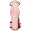 image:imageDREAM PAIRS Womens Coco High Heels Chunky PumpsPinkSuede