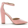 image:imageDREAM PAIRS Womens Coco High Heels Chunky PumpsPinkSuede