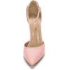image:imageDREAM PAIRS Womens Coco High Heels Chunky PumpsPinkSuede