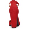 image:imageDREAM PAIRS Womens Coco High Heels Chunky PumpsRedSuede