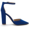 image:imageDREAM PAIRS Womens Coco High Heels Chunky PumpsRoyalBlue