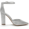image:imageDREAM PAIRS Womens Coco High Heels Chunky PumpsSilverGlitter