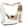 image:imageDREAM PAIRS Womens Coco High Heels Chunky PumpsWhitePu